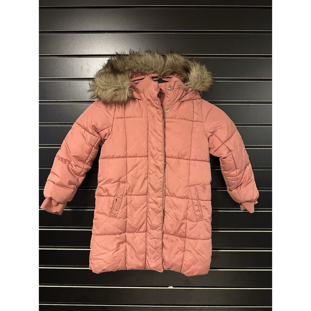 Baby Gap Girls Puffer Jacket Pink Size 5 GUC Fleece Lined